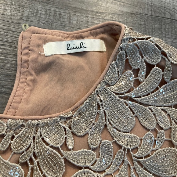 Super cute, shiny floral midi dress. Worn one time. - Picture 4 of 4